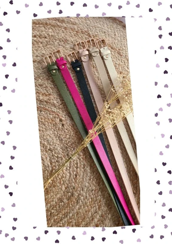 Ceinture en cuir grainé – 100 cm – Taille 44 – Finition élégante